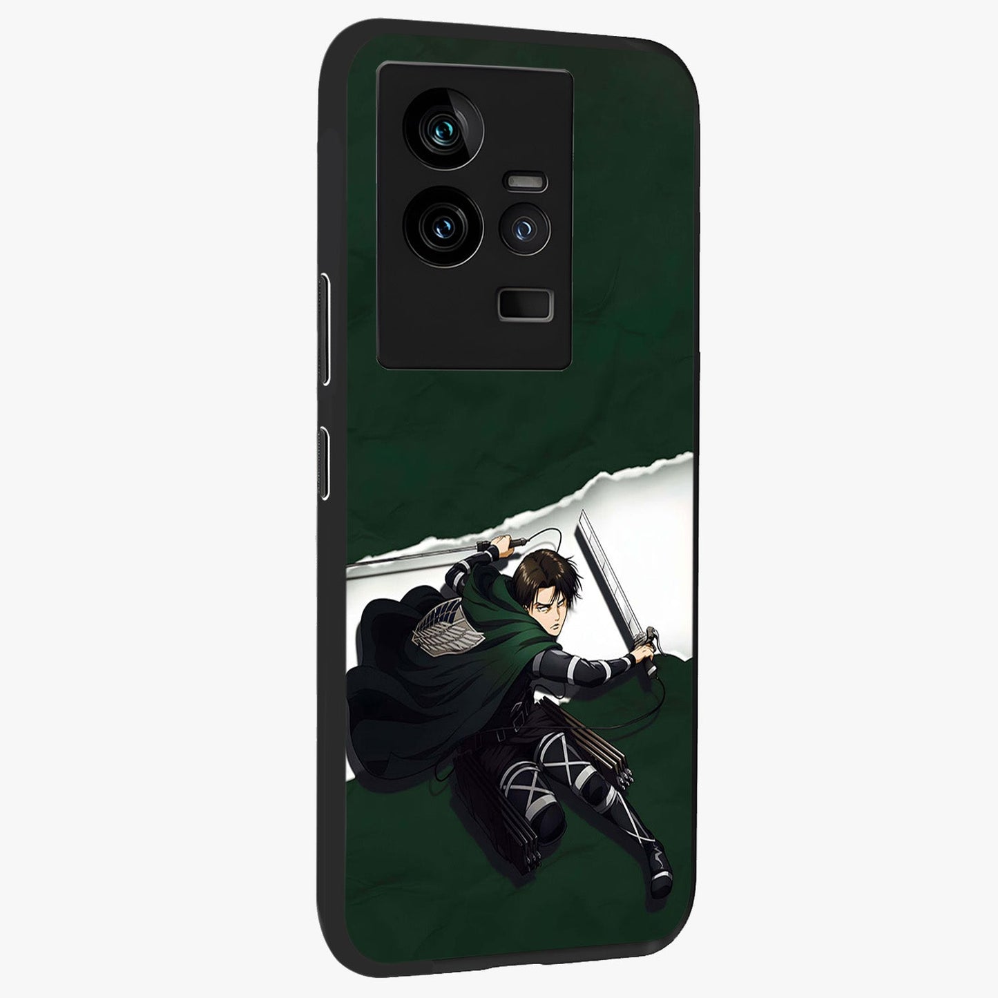 Emerald War Vanguard Glass Case upright view showcasing dramatic warrior artwork with bold fantasy theme.