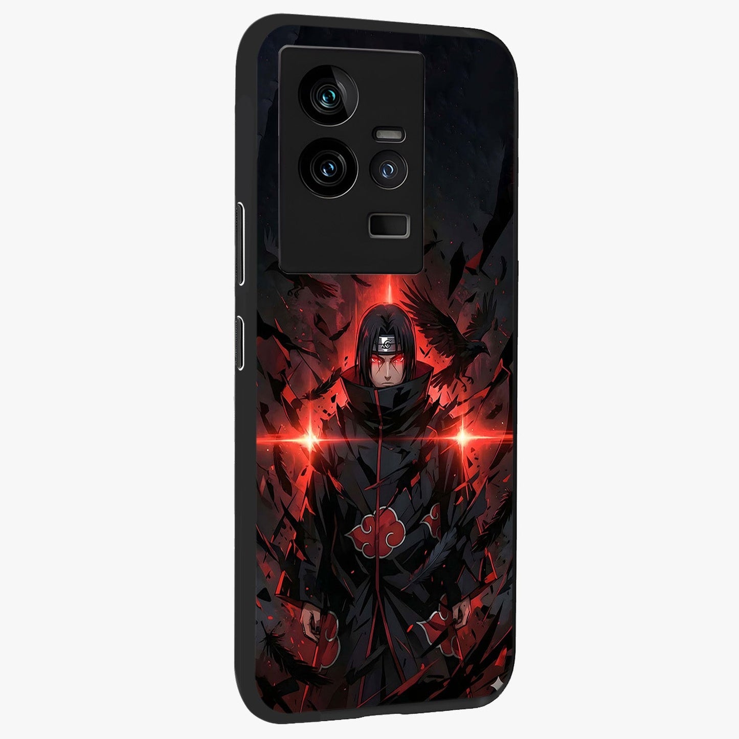 Focused Blade Discipline Glass Case upright view showcasing strong typography statement with sleek motivational theme.