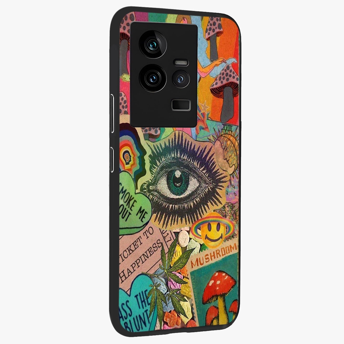 Mystic Eye Wonderland Glass Case upright view showcasing symbolic eye artwork with mysterious fantasy theme.
