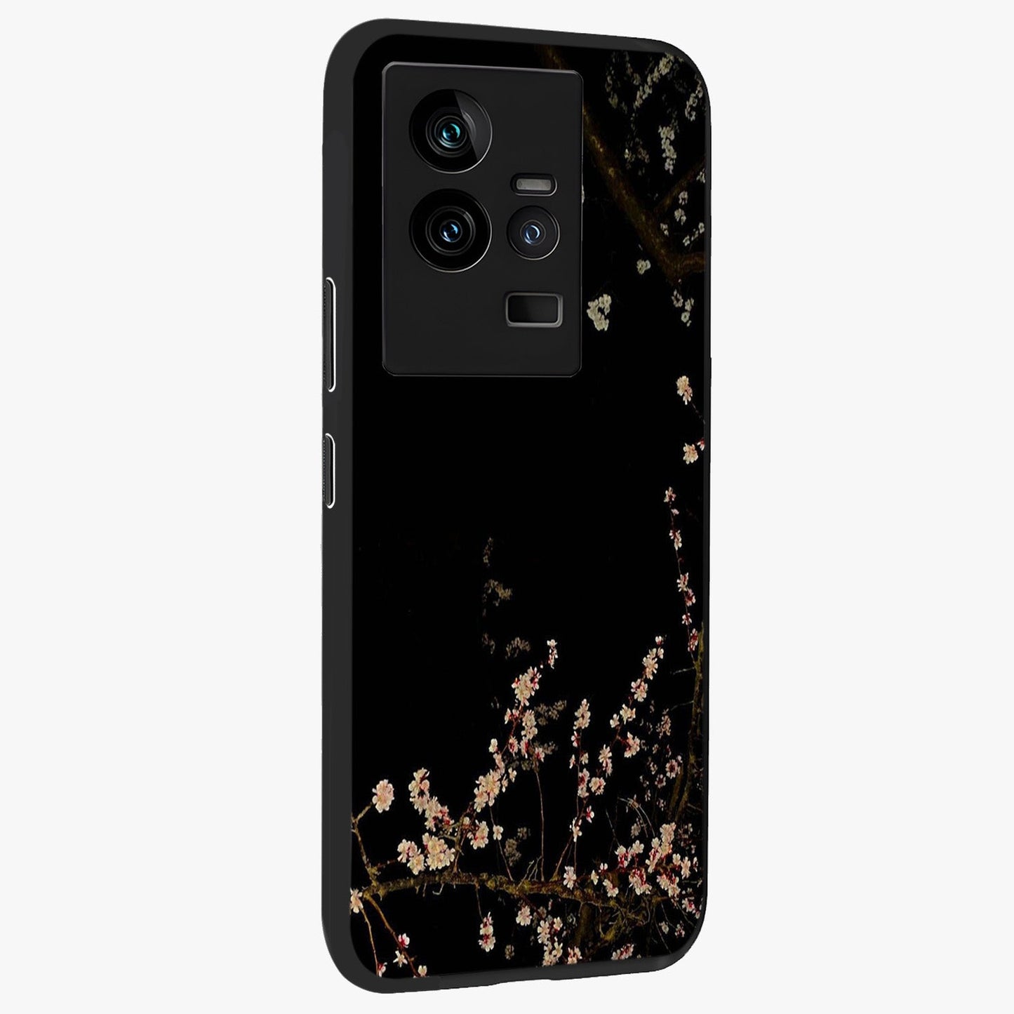 Petal Moon Light With Custom Name Glass Case upright view showcasing elegant floral moon artwork with personalized aesthetic.