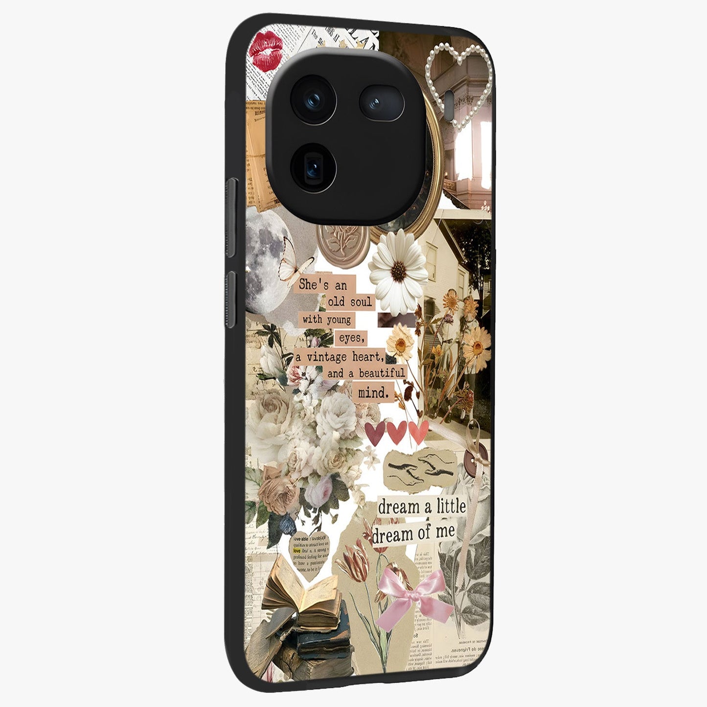 Aesthetic Blue Evil Eye Glass Case upright view showcasing mystical evil eye graphic with minimal aesthetic style.
