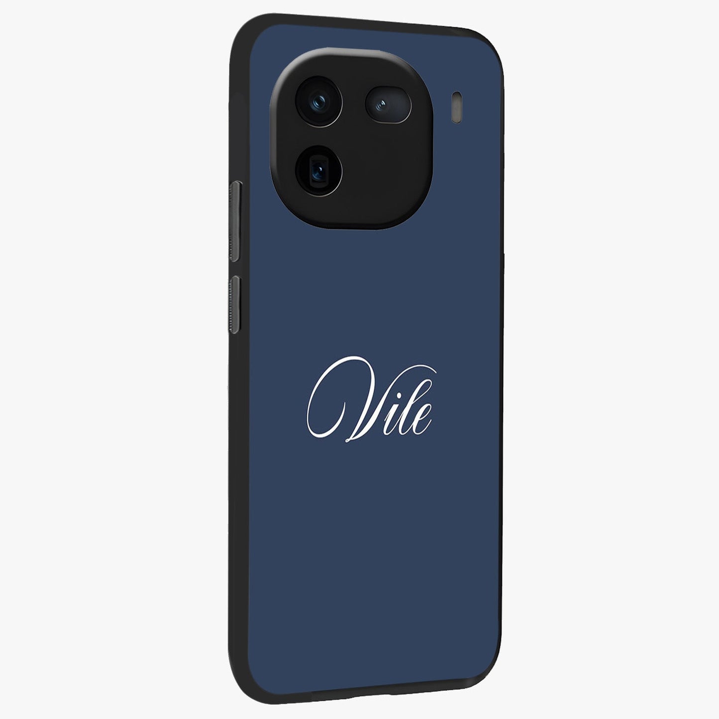 Blue Vintage Floral Pattern Glass Case displayed in angled mockup highlighting classic blue floral pattern and retro aesthetic design.