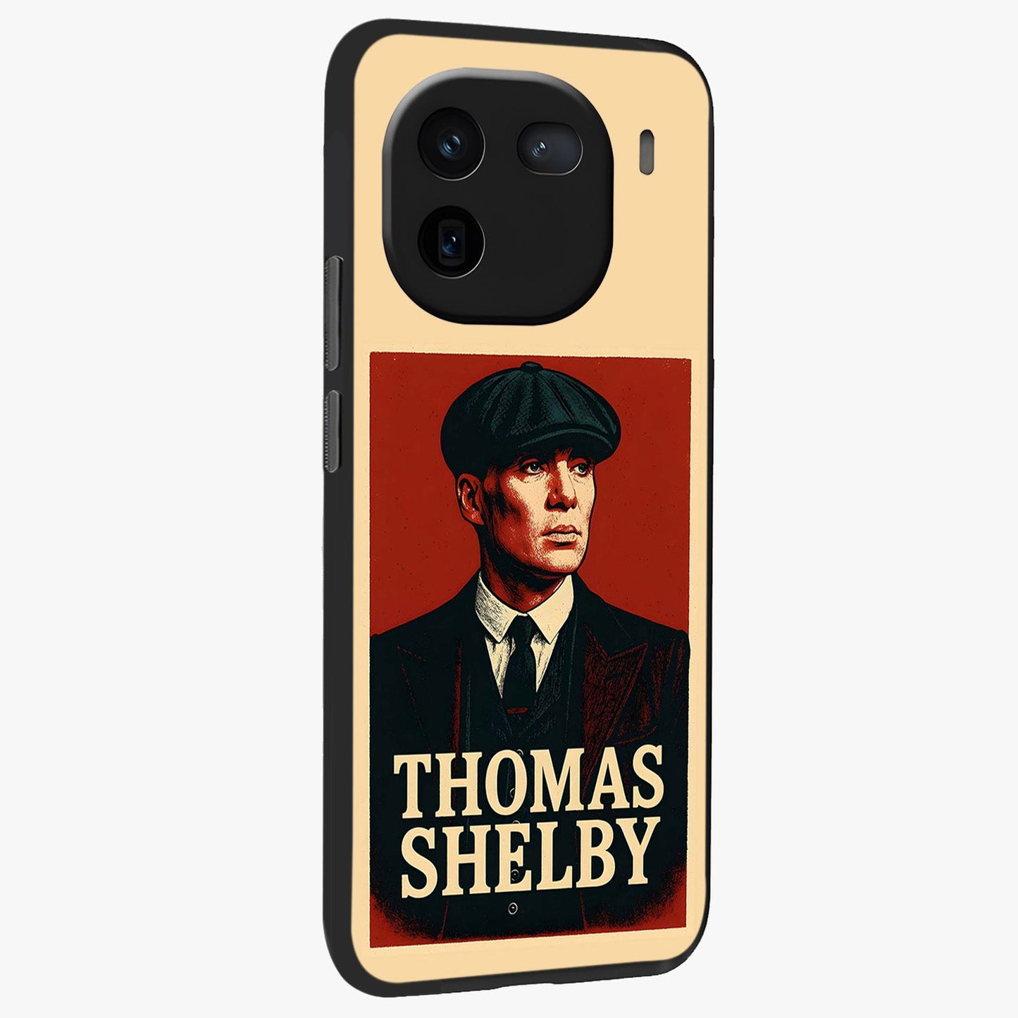 Vintage Mafia Authority Glass Case upright view showcasing dramatic vintage artwork with iconic authority theme.