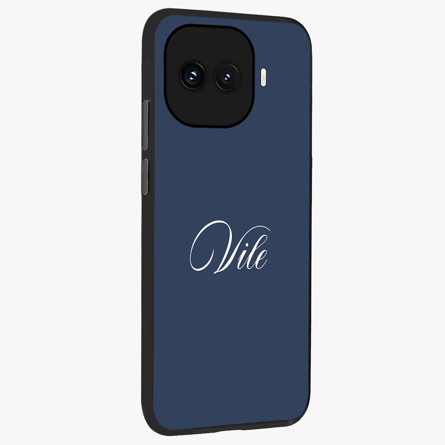 Blue Vintage Floral Pattern Glass Case displayed in angled mockup highlighting classic blue floral pattern and retro aesthetic design.
