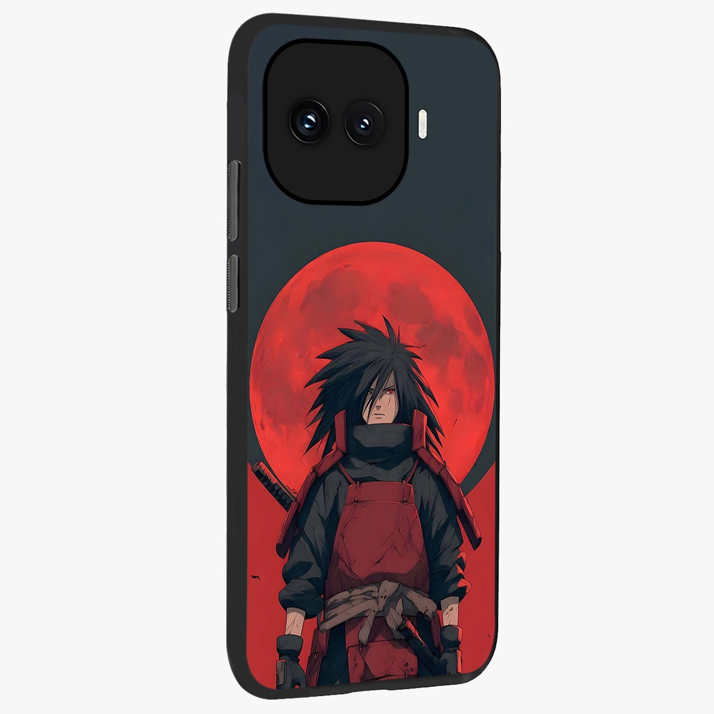 Crimson Moon Warlord Glass Case upright view showcasing powerful warlord artwork with dark celestial theme.