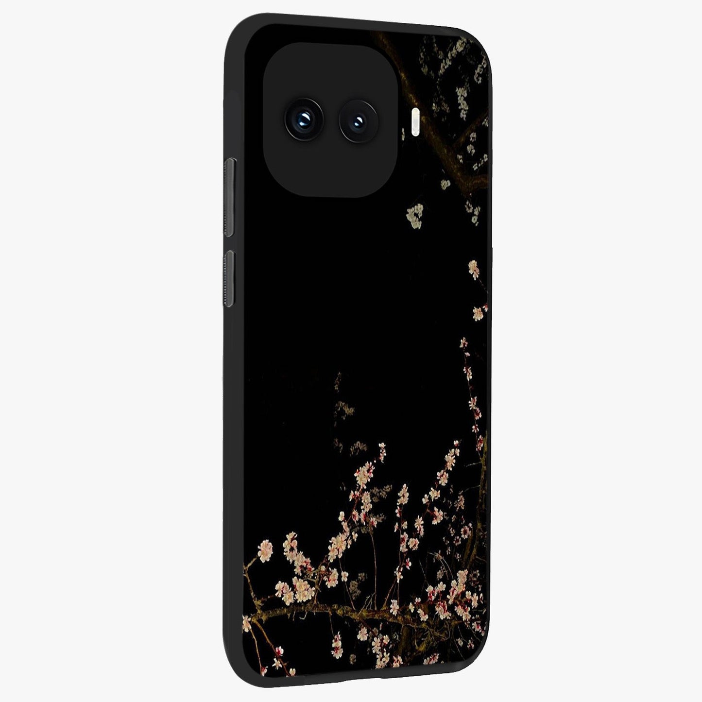 Petal Moon Light With Custom Name Glass Case upright view showcasing elegant floral moon artwork with personalized aesthetic.
