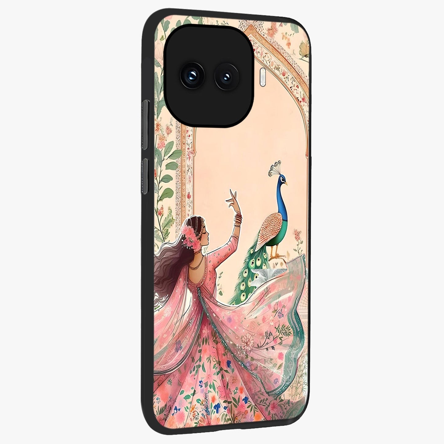 Royal Grace Muse Glass Case upright view showcasing stylish artistic artwork with sophisticated royal theme.