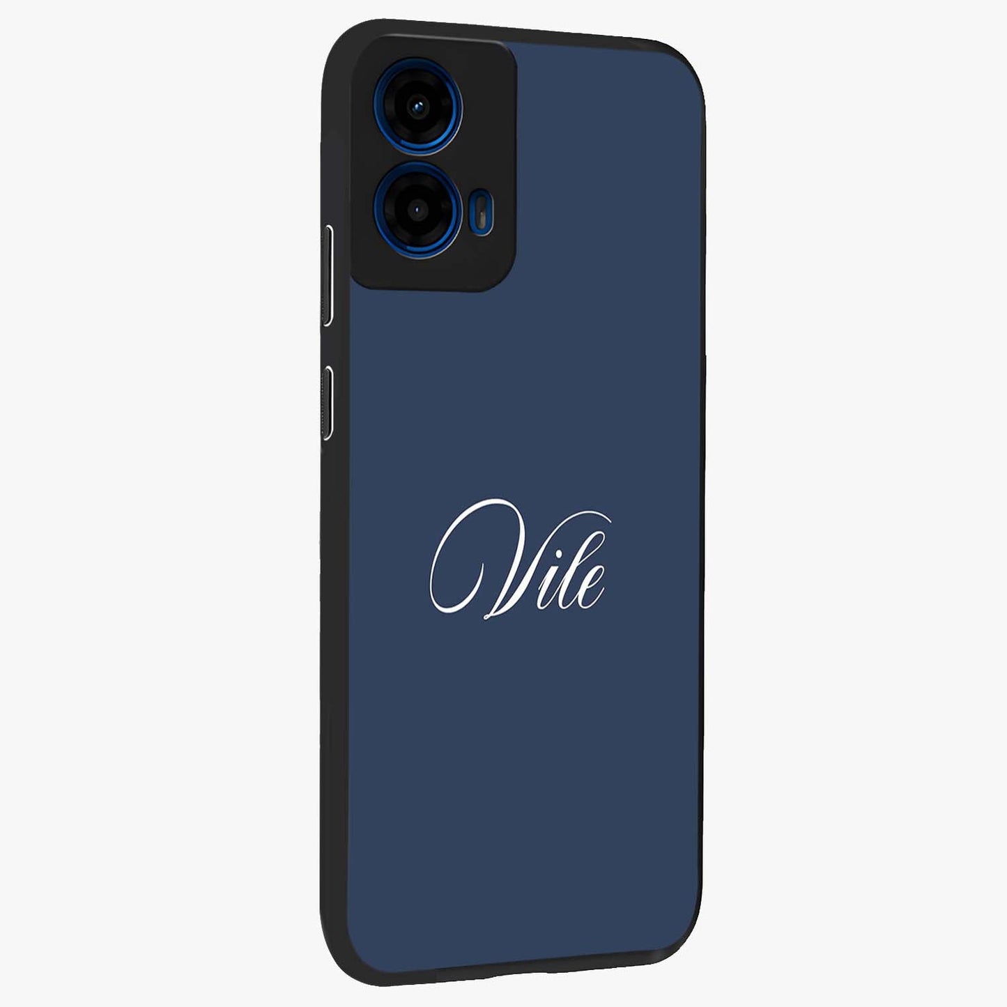 Blue Vintage Floral Pattern Glass Case displayed in angled mockup highlighting classic blue floral pattern and retro aesthetic design.