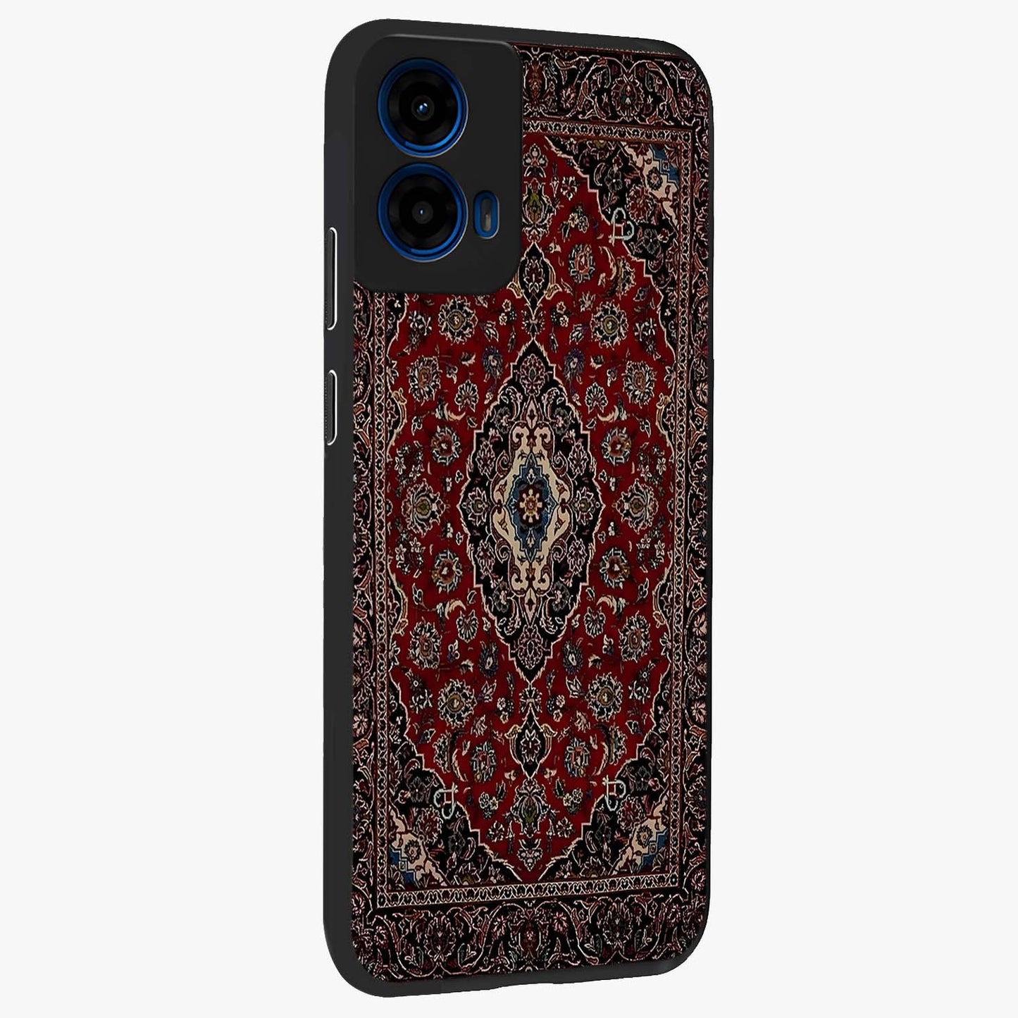 Heritage Carpet Royale Glass Case upright view showcasing detailed ornamental artwork with luxurious traditional theme.