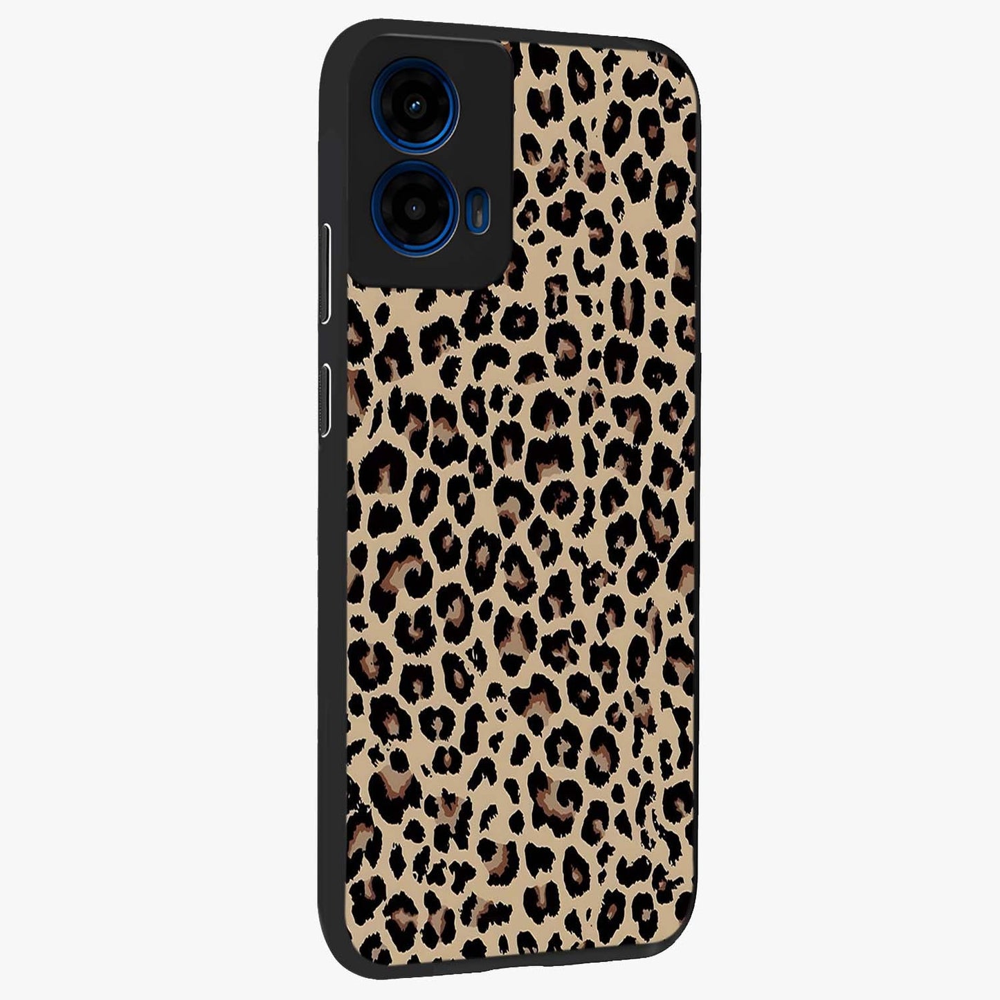 Savage Chic Pattern Glass Case upright view showcasing trendy decorative artwork with edgy fashion theme.