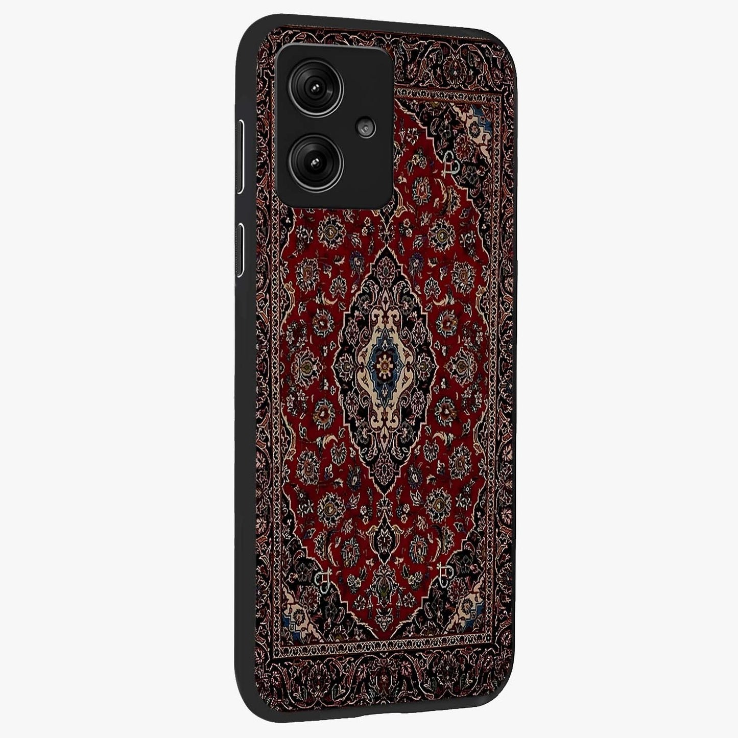 Heritage Carpet Royale Glass Case upright view showcasing detailed ornamental artwork with luxurious traditional theme.