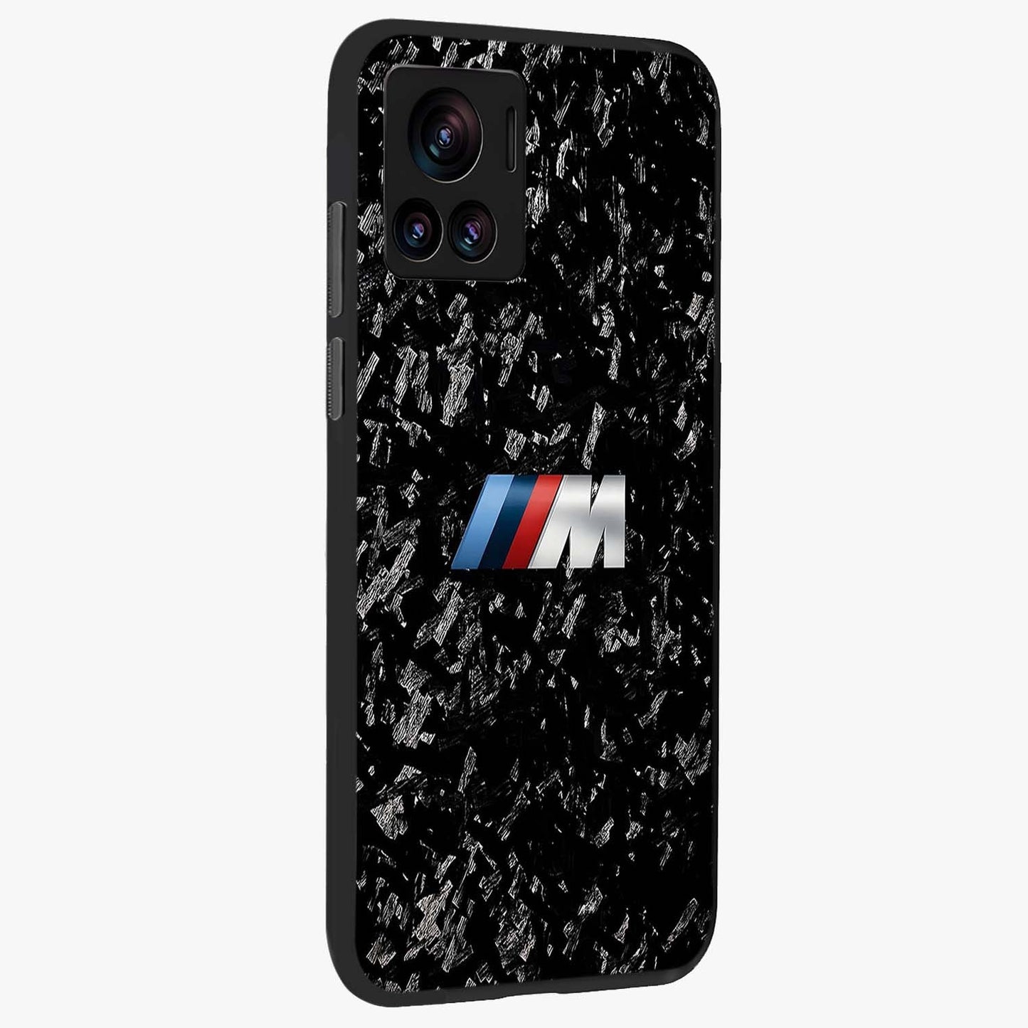Carbon Speed Mark Glass Case upright view showcasing modern carbon speed graphic with bold automotive theme.