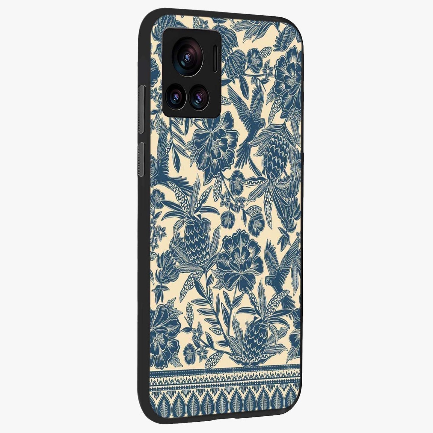 Heirloom Wild Bloom Glass Case upright view showcasing delicate wildflower artwork with timeless floral theme.