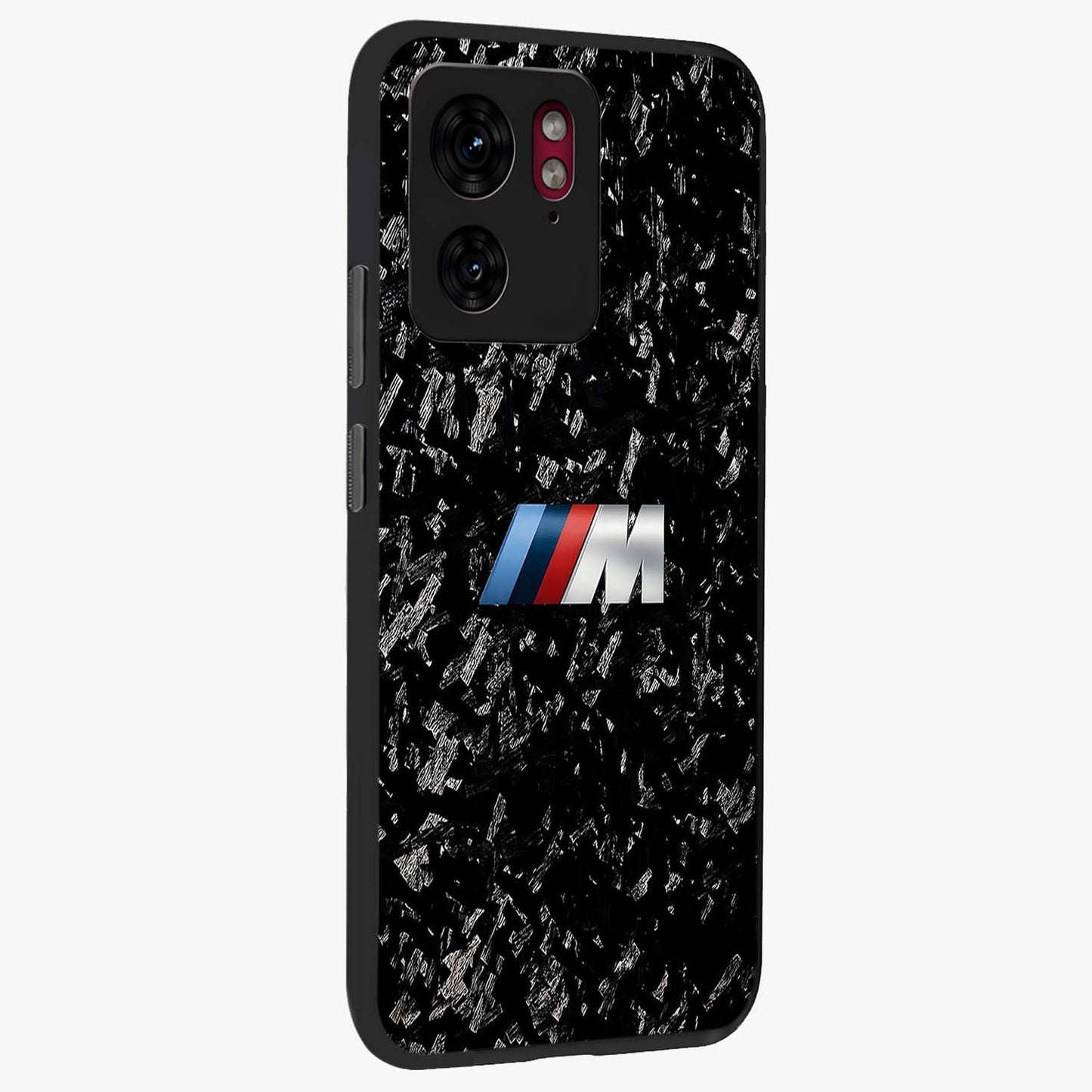 Carbon Speed Mark Glass Case upright view showcasing modern carbon speed graphic with bold automotive theme.