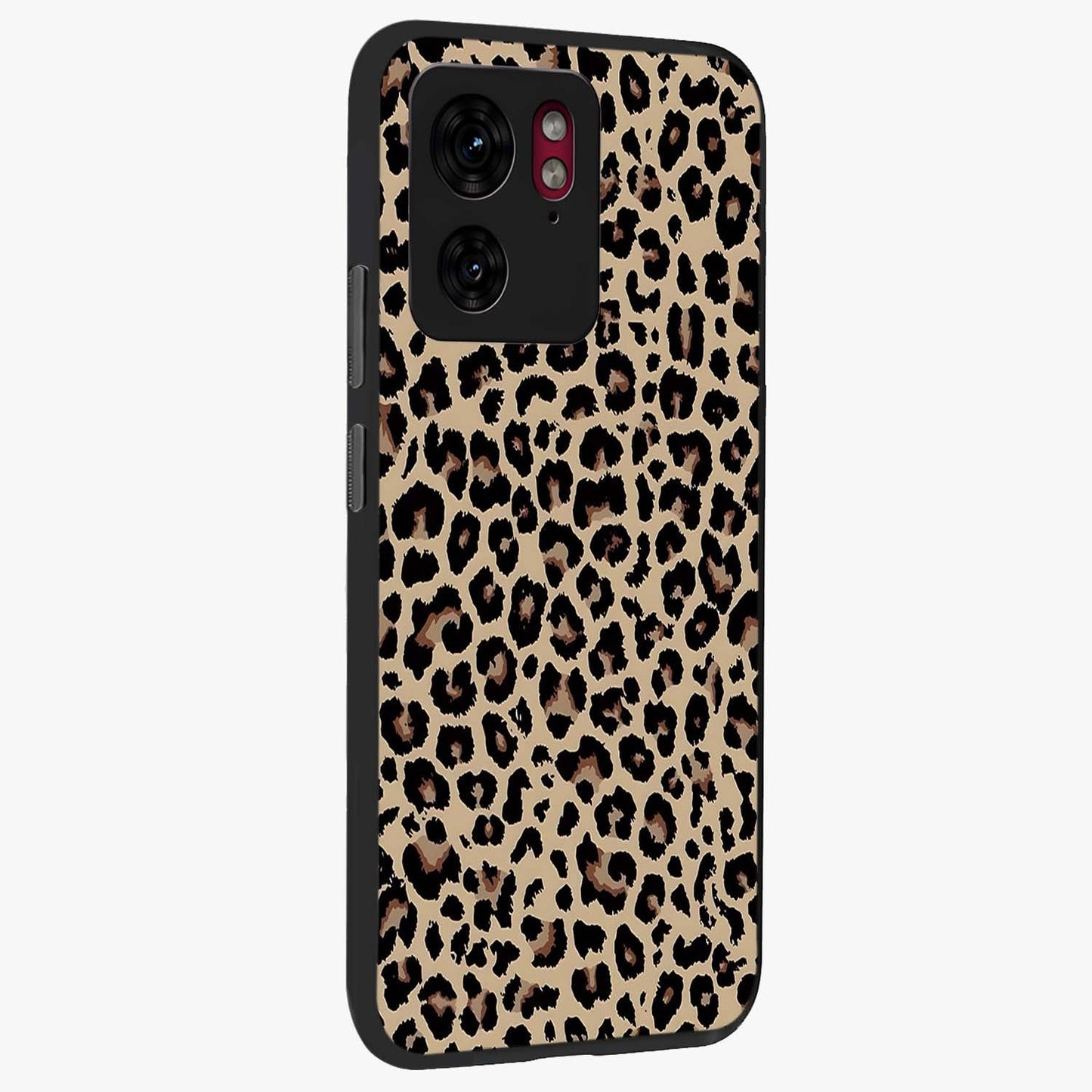 Savage Chic Pattern Glass Case upright view showcasing trendy decorative artwork with edgy fashion theme.
