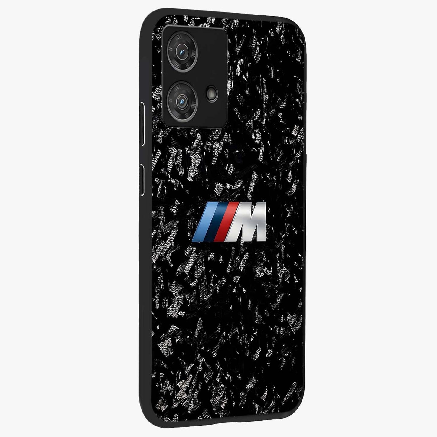 Carbon Speed Mark Glass Case upright view showcasing modern carbon speed graphic with bold automotive theme.