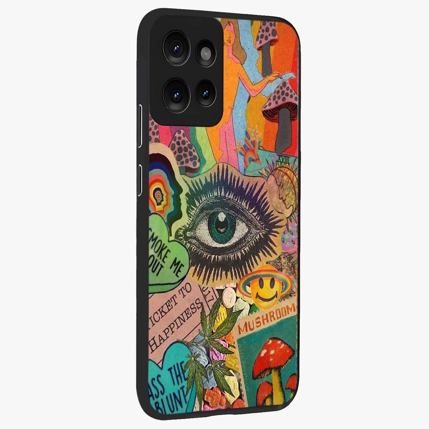 Mystic Eye Wonderland Glass Case upright view showcasing symbolic eye artwork with mysterious fantasy theme.