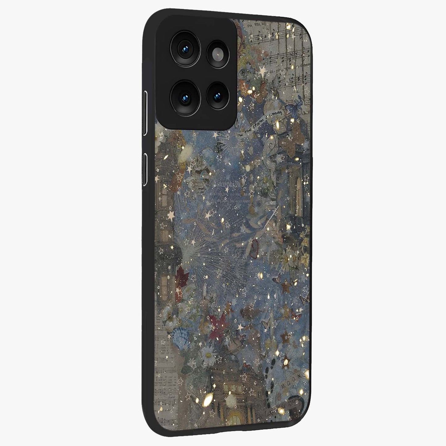 Aesthetic Astrolophia Glass Case upright view showcasing soft aesthetic theme with stylish modern look.
