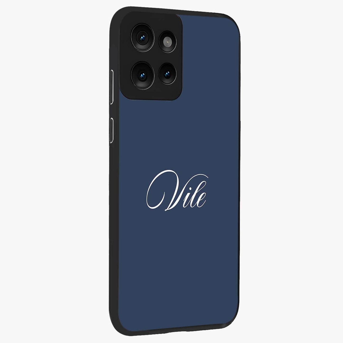 Blue Vintage Floral Pattern Glass Case displayed in angled mockup highlighting classic blue floral pattern and retro aesthetic design.