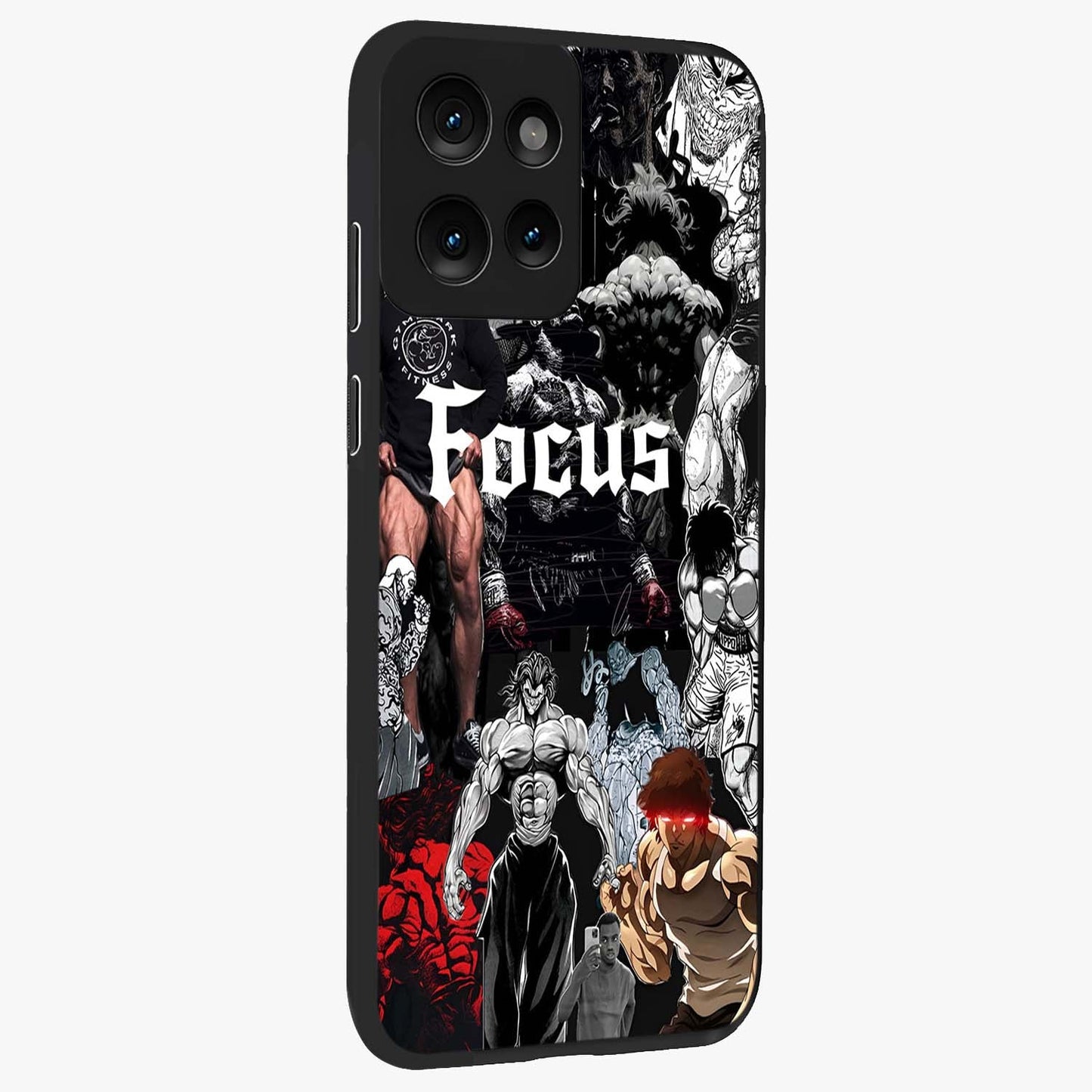 Relentless Power Focus Glass Case upright view showcasing strong inspirational artwork with powerful focus theme.