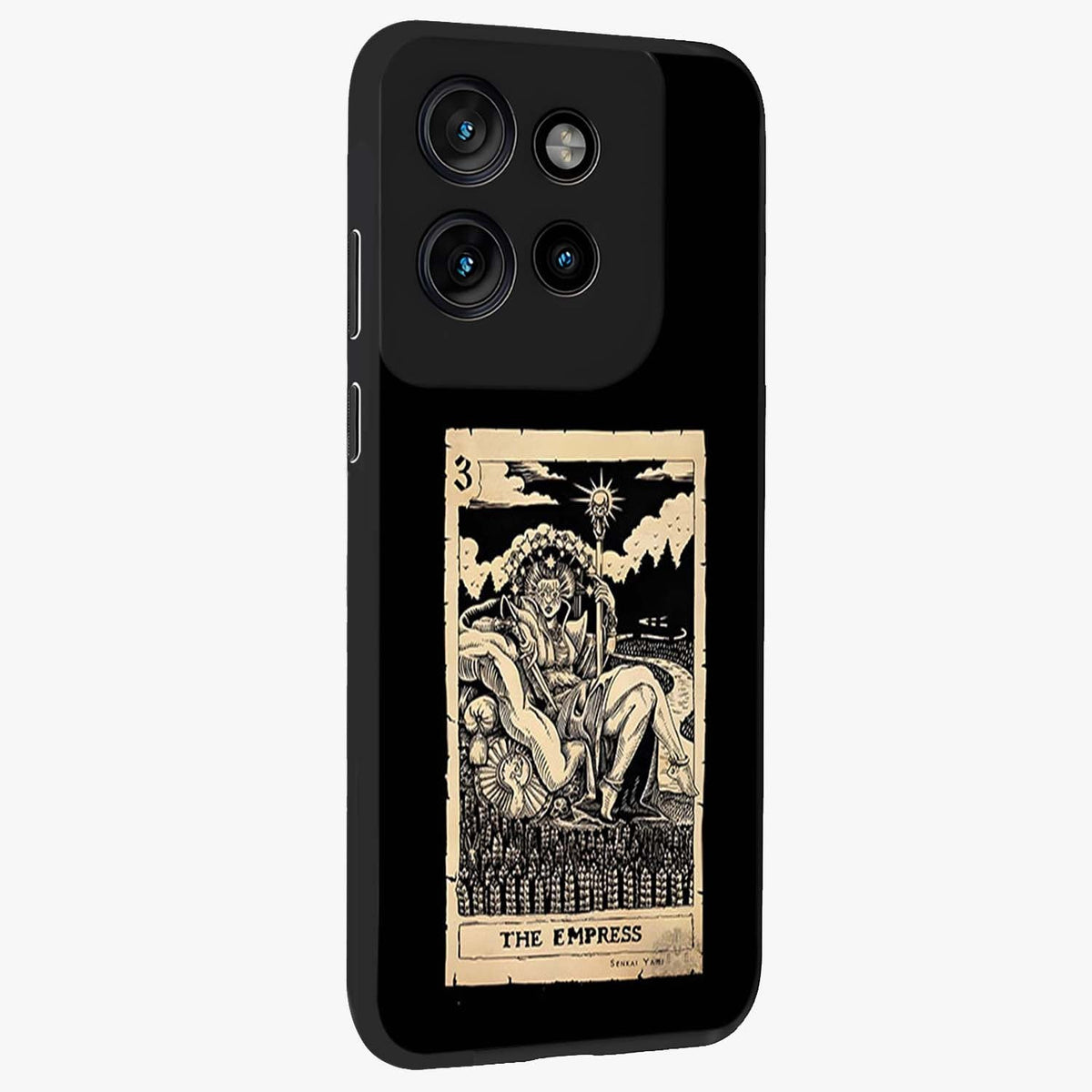 The Empress Glass Case upright view showcasing powerful empress themed artwork with luxurious artistic theme.