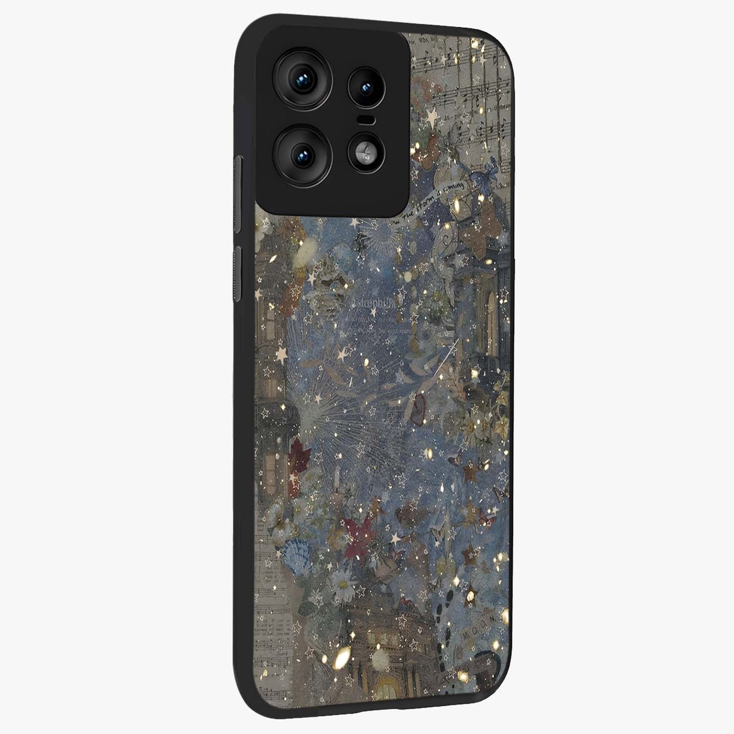 Aesthetic Astrolophia Glass Case upright view showcasing soft aesthetic theme with stylish modern look.
