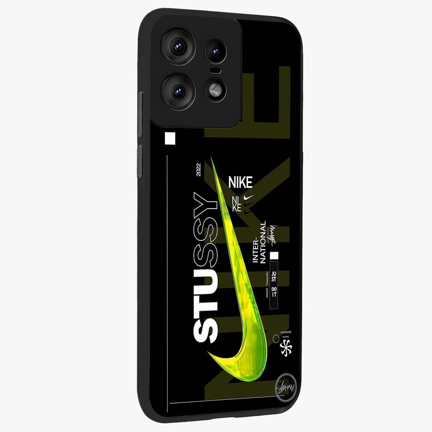 Neon Street Edition Glass Case upright view showcasing colorful neon artwork with modern street culture theme.