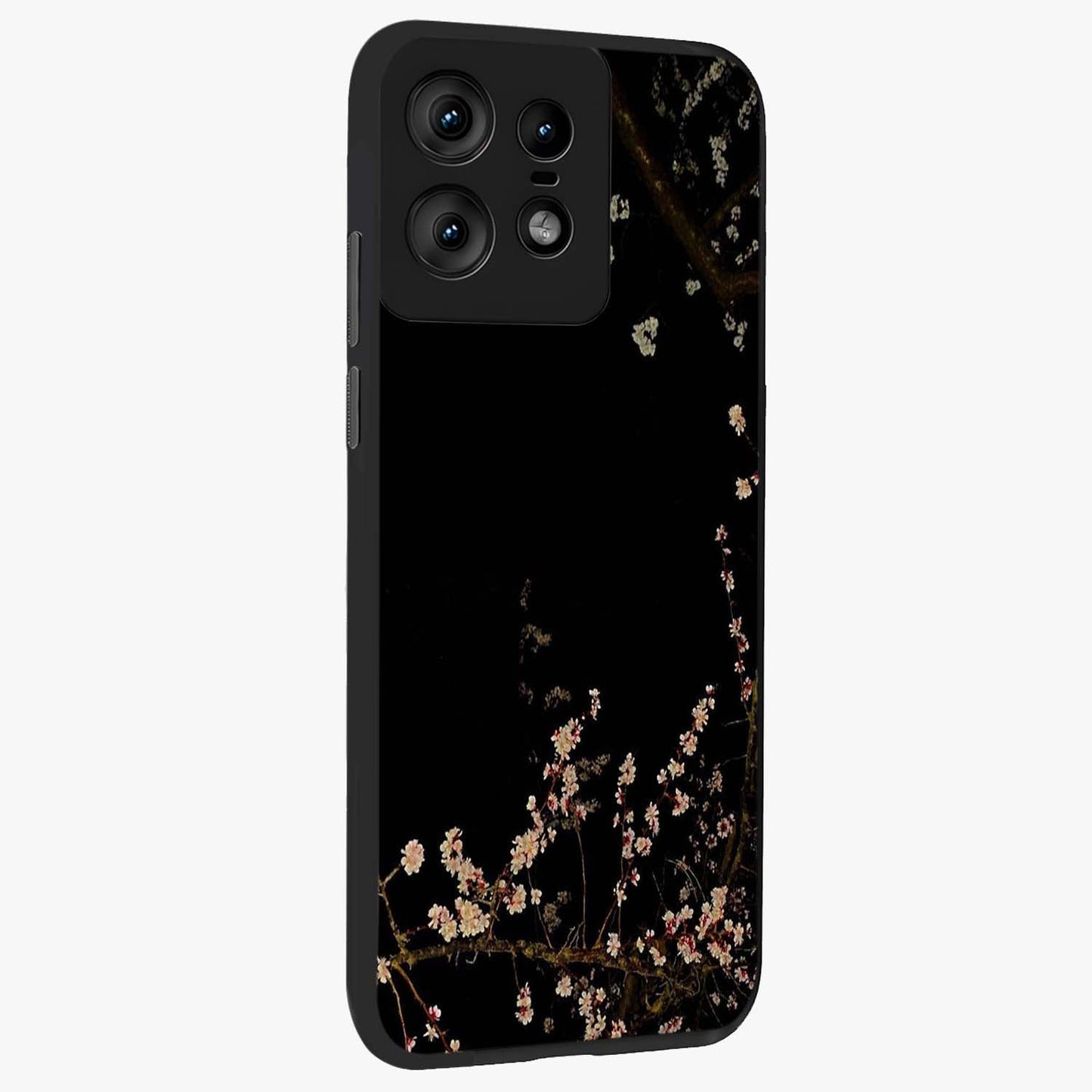 Petal Moon Light With Custom Name Glass Case upright view showcasing elegant floral moon artwork with personalized aesthetic.