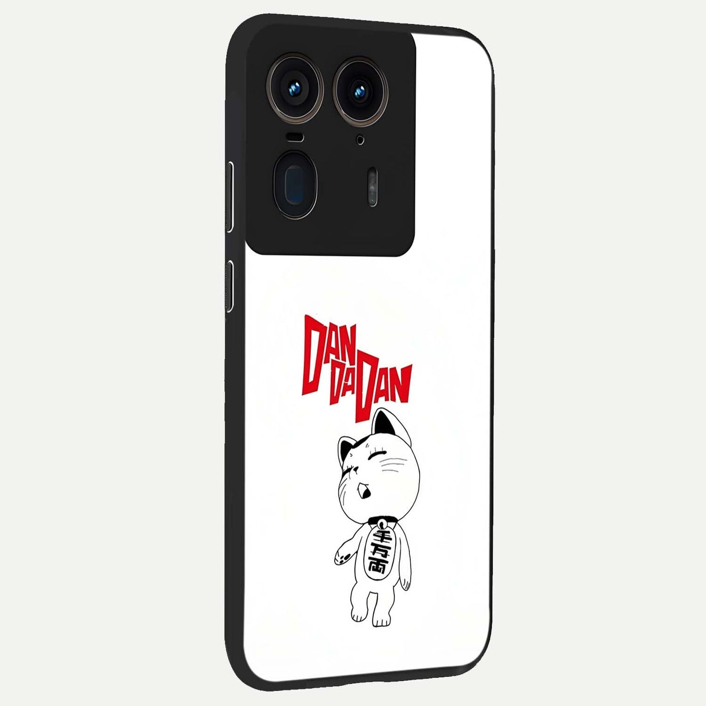 Playful Spirit Charm Glass Case upright view showcasing vibrant charm artwork with fun artistic theme.