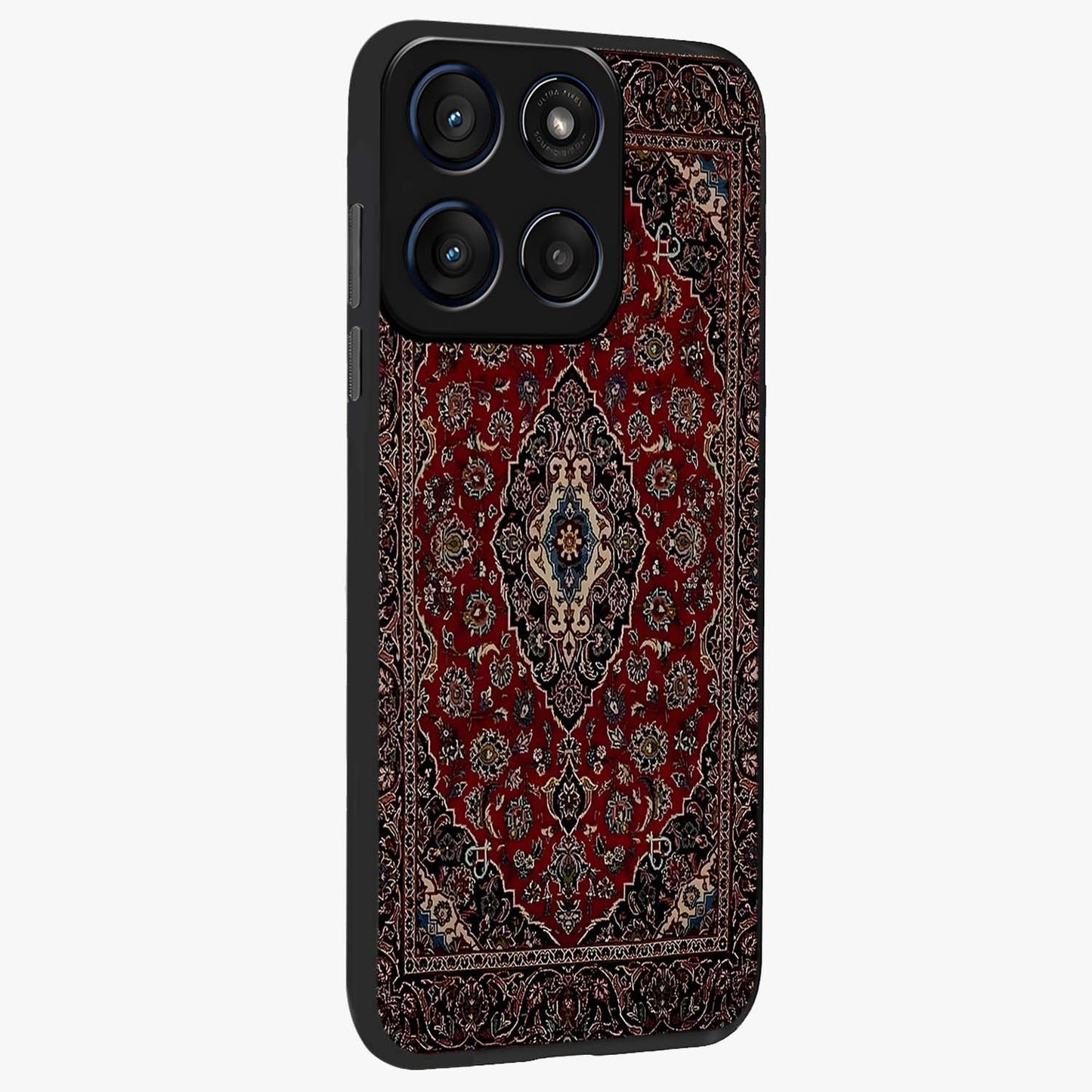 Heritage Carpet Royale Glass Case upright view showcasing detailed ornamental artwork with luxurious traditional theme.