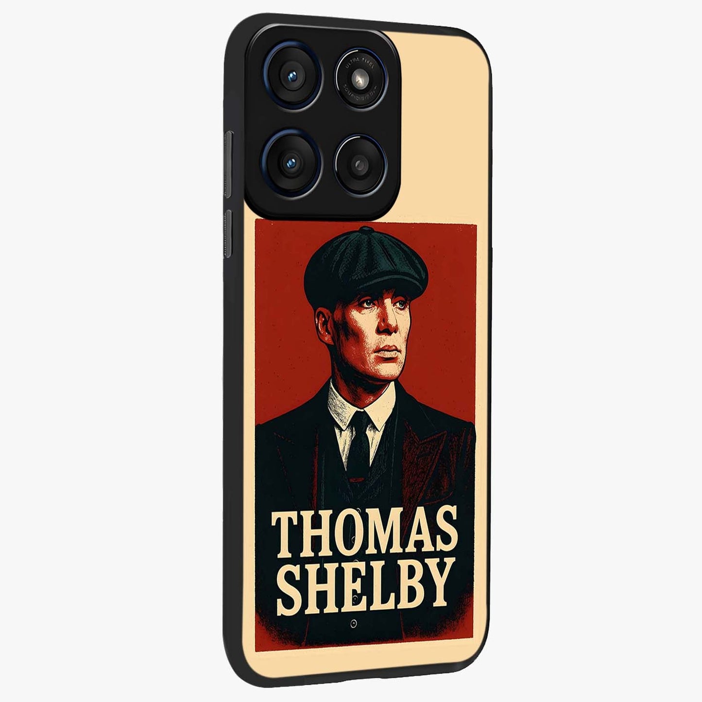 Vintage Mafia Authority Glass Case upright view showcasing dramatic vintage artwork with iconic authority theme.