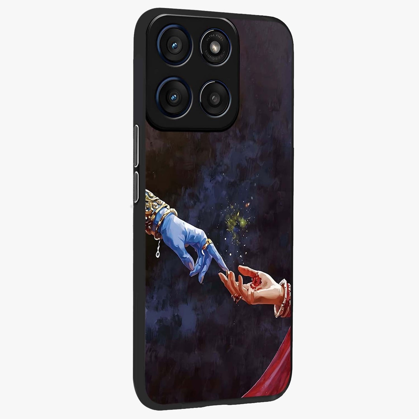Divine Touch Eternal Glass Case upright view showcasing peaceful spiritual artwork with eternal divine theme.