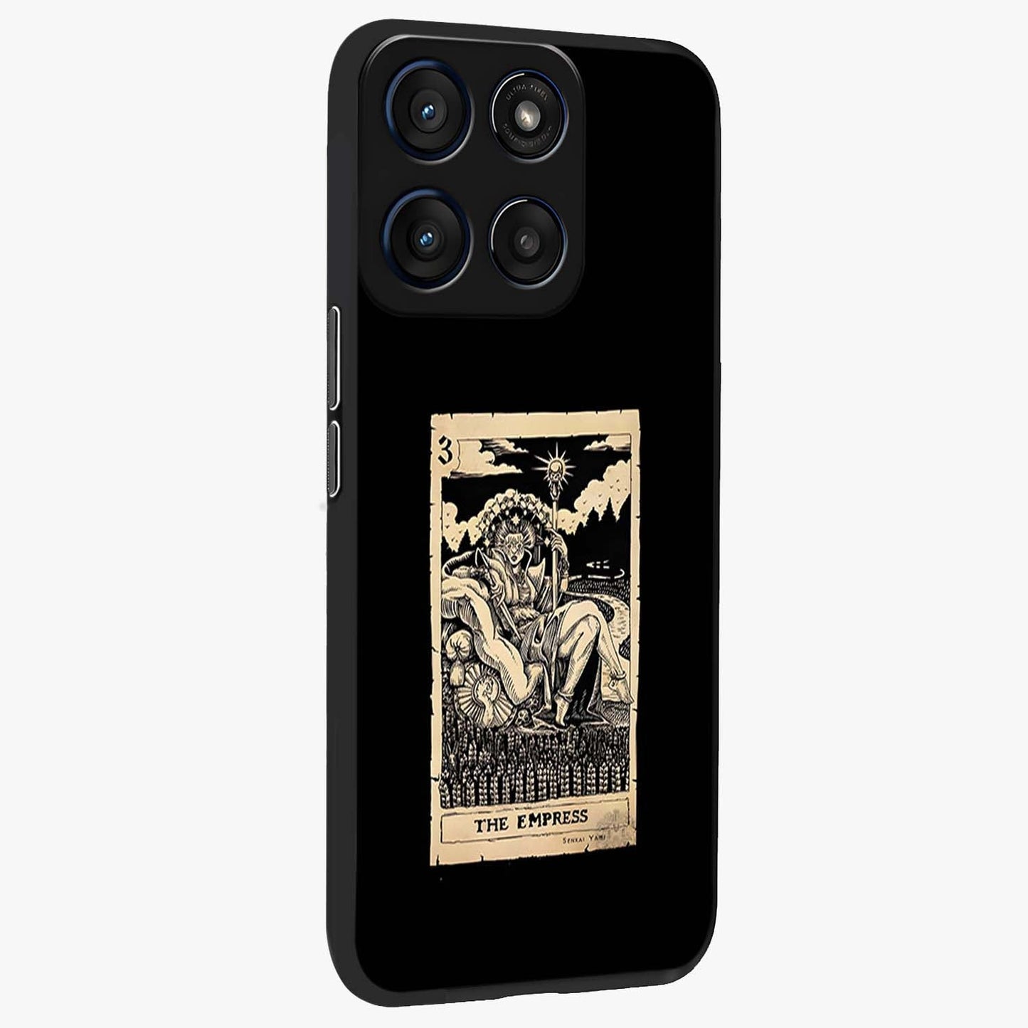 The Empress Glass Case upright view showcasing powerful empress themed artwork with luxurious artistic theme.