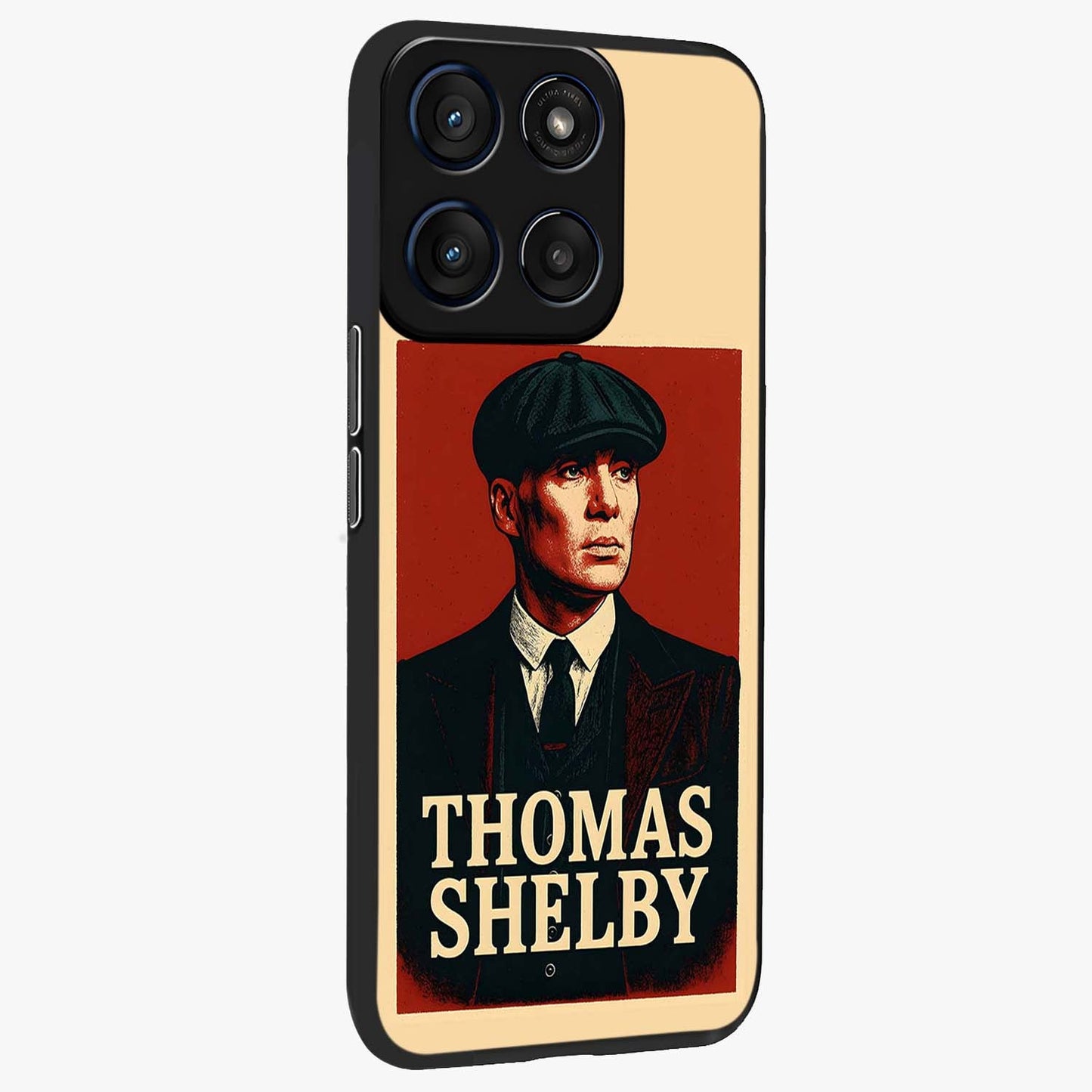 Vintage Mafia Authority Glass Case upright view showcasing dramatic vintage artwork with iconic authority theme.