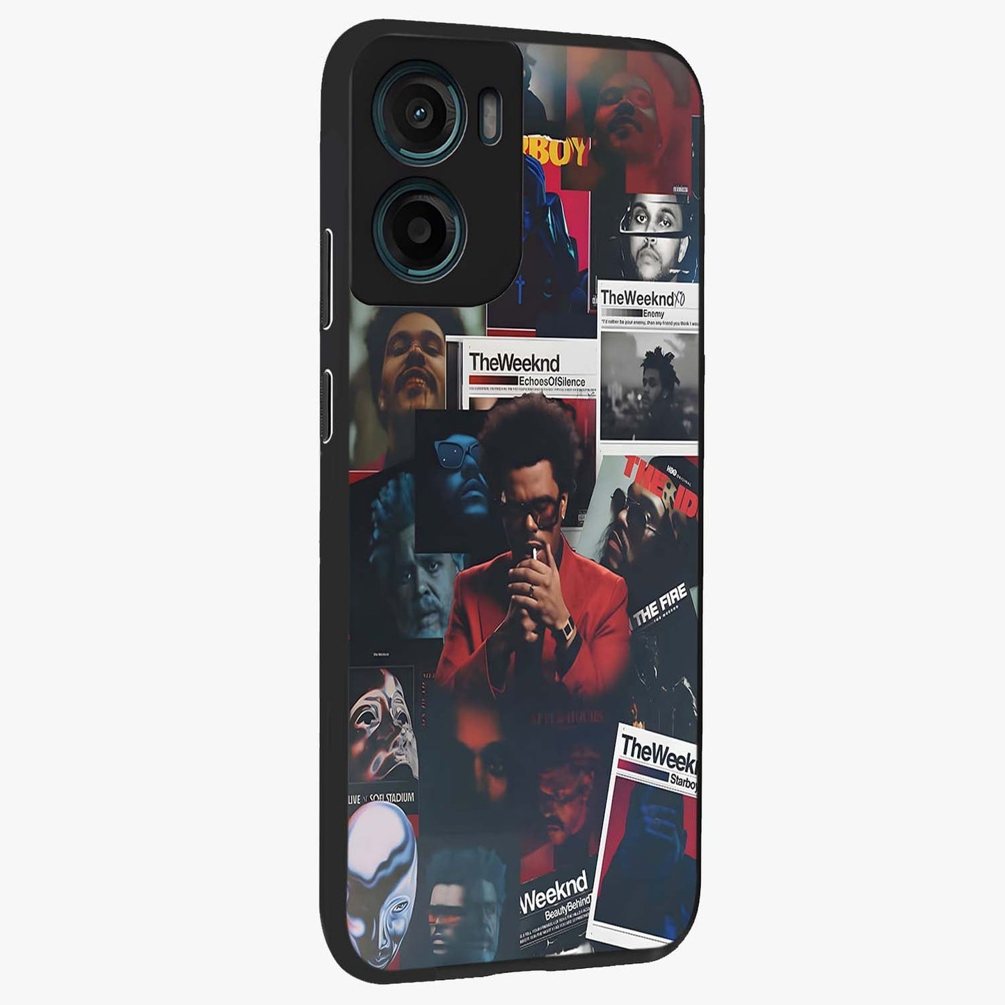 The Weeknd Glass Case upright view showcasing bold music themed artwork with contemporary artistic style.
