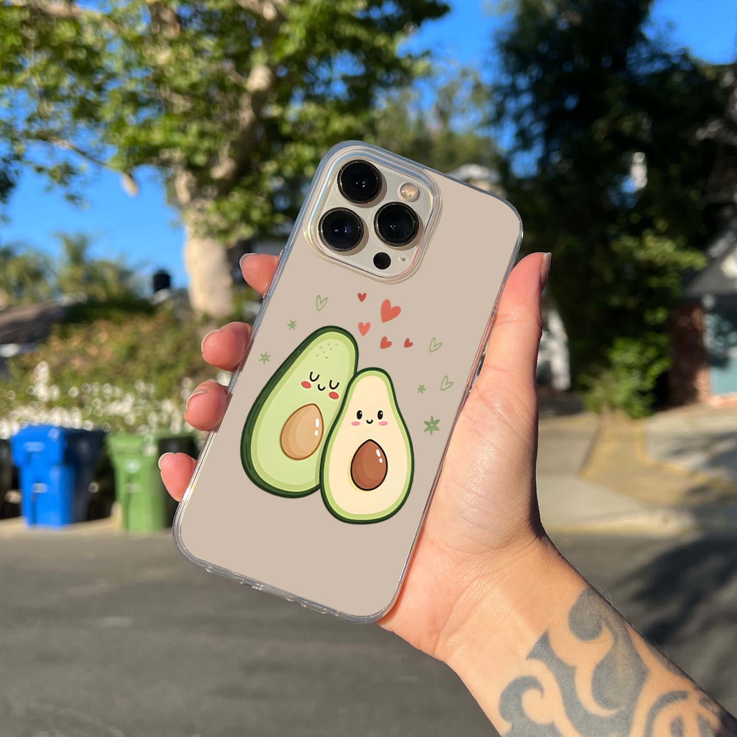 Avocado Love Bites Clear Silicon Cover