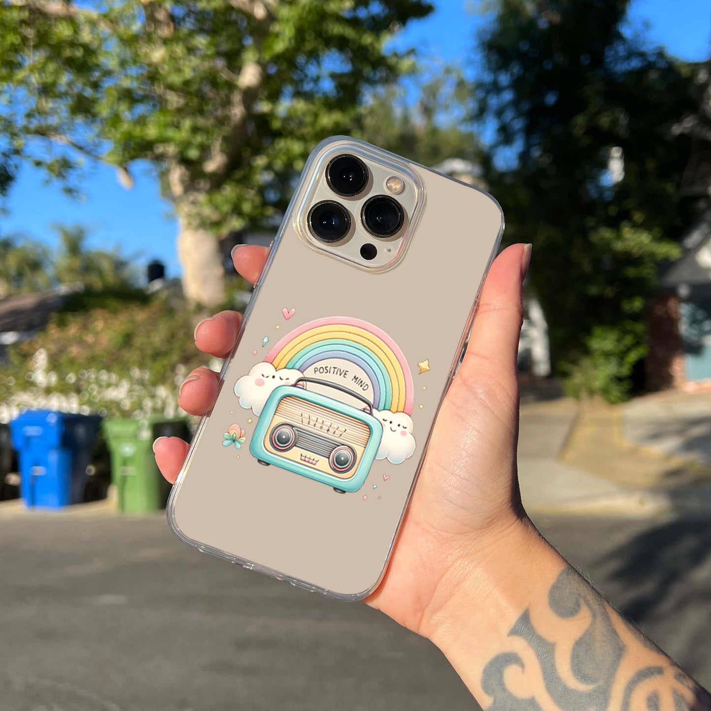 Rainbow Radio Vibes Clear Silicon Cover