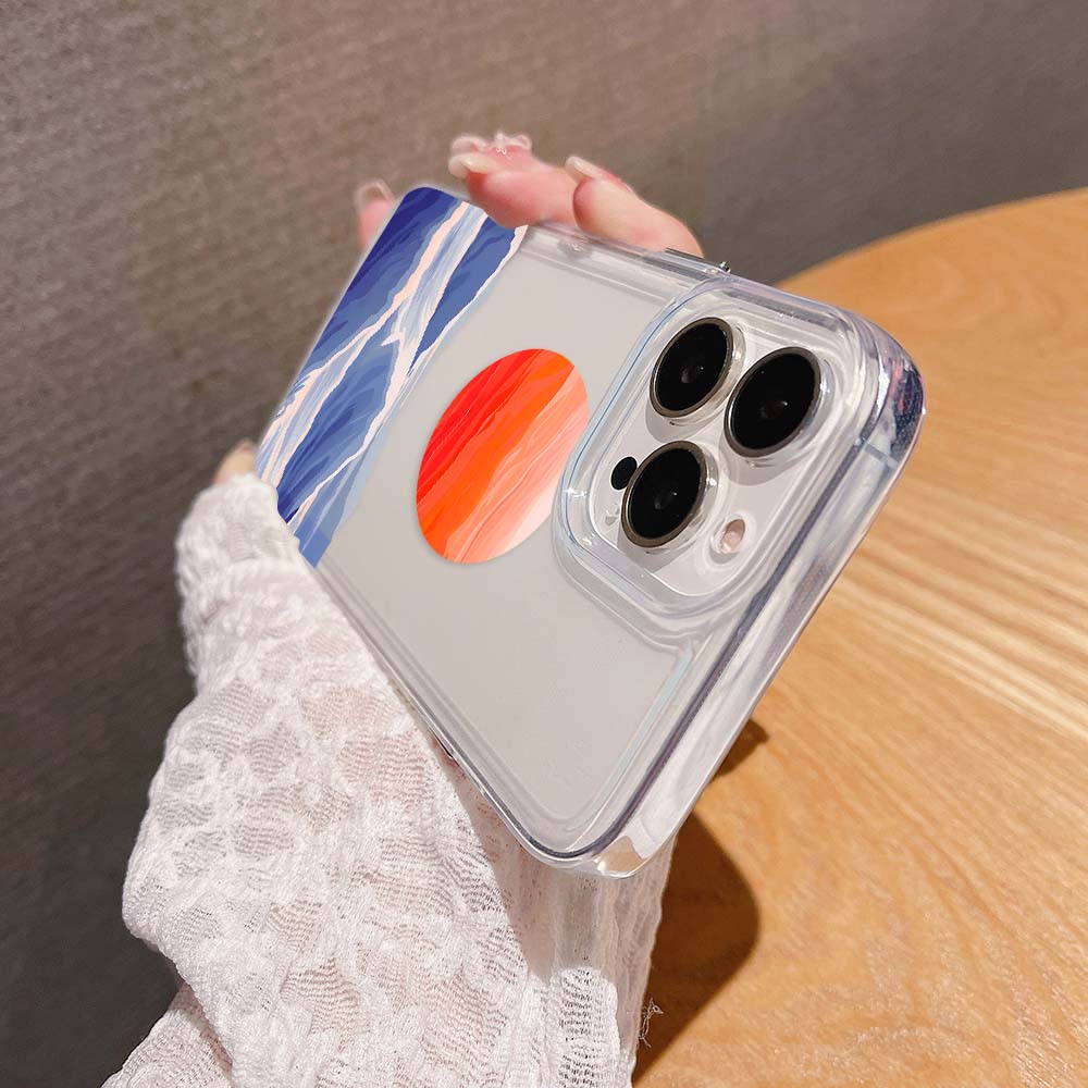 Ocean Sunset Calm Scenery Clear Silicon Cover