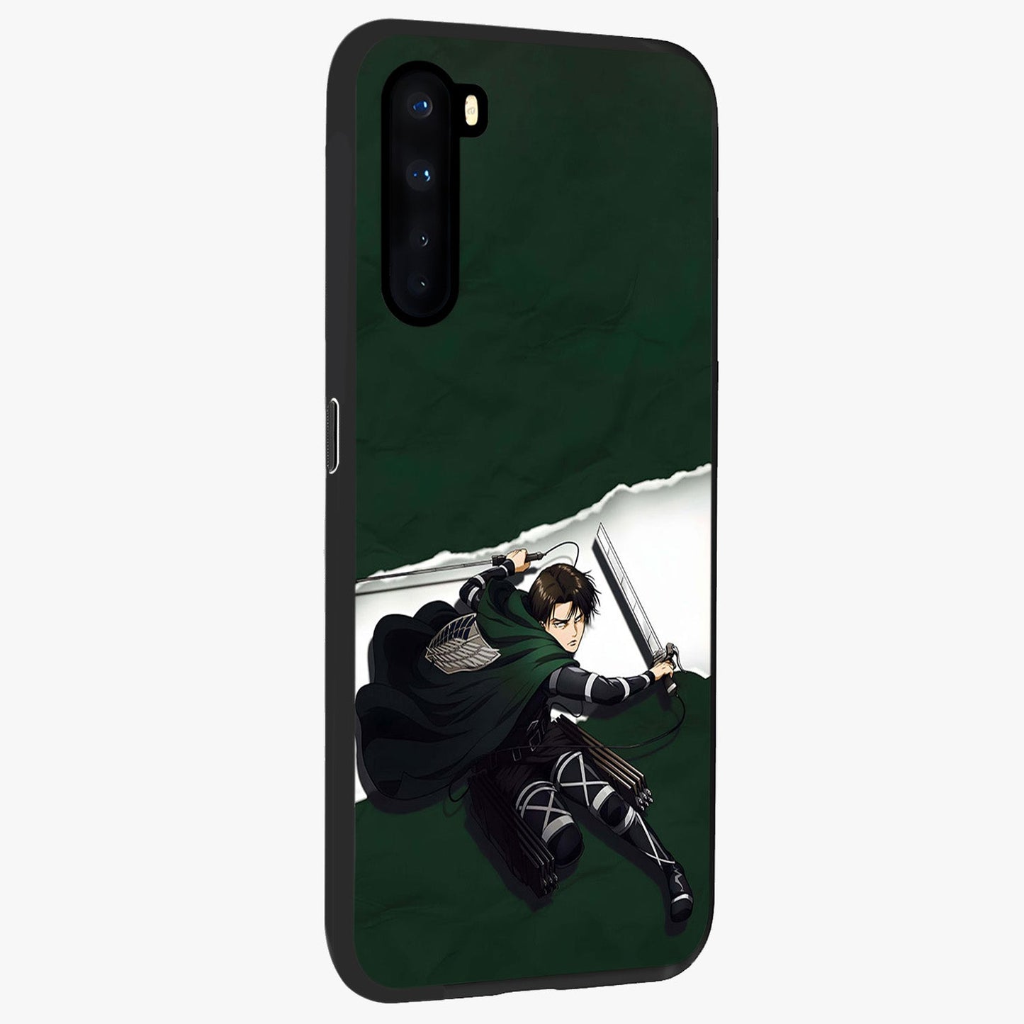 Emerald War Vanguard Glass Case upright view showcasing dramatic warrior artwork with bold fantasy theme.