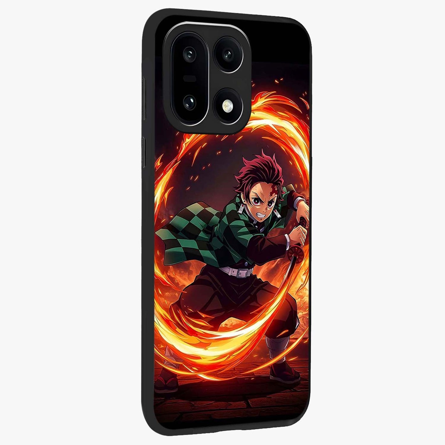 Blazing Sword Resolve Glass Case for 1+15 displayed upright for strong warrior visibility and premium finish.