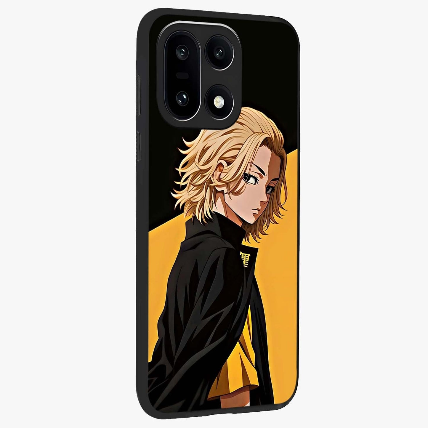 Golden Shadow Commander Glass Case for 1+15 side perspective highlighting intense detailing and premium edge finish