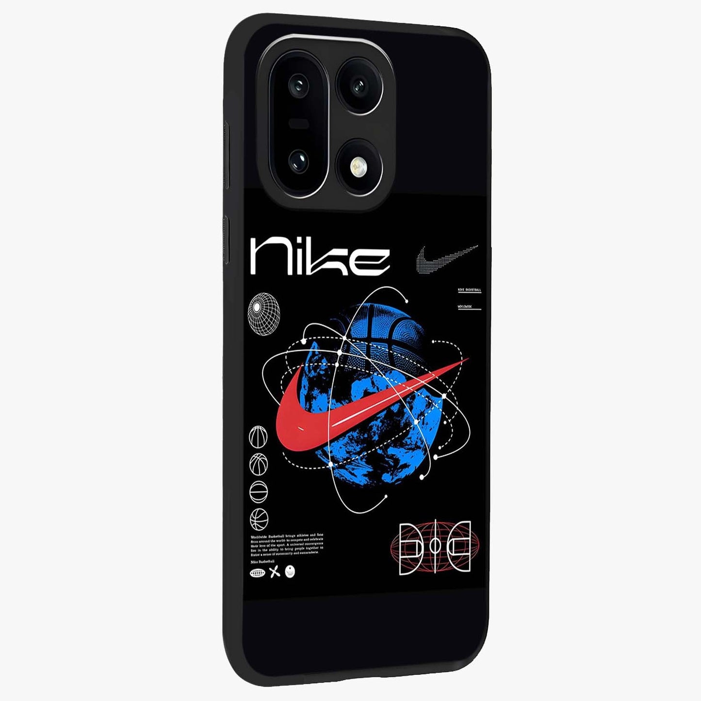 Gravity Sports Fusion Glass Case for 1+15 side perspective highlighting sharp textures and sleek premium build