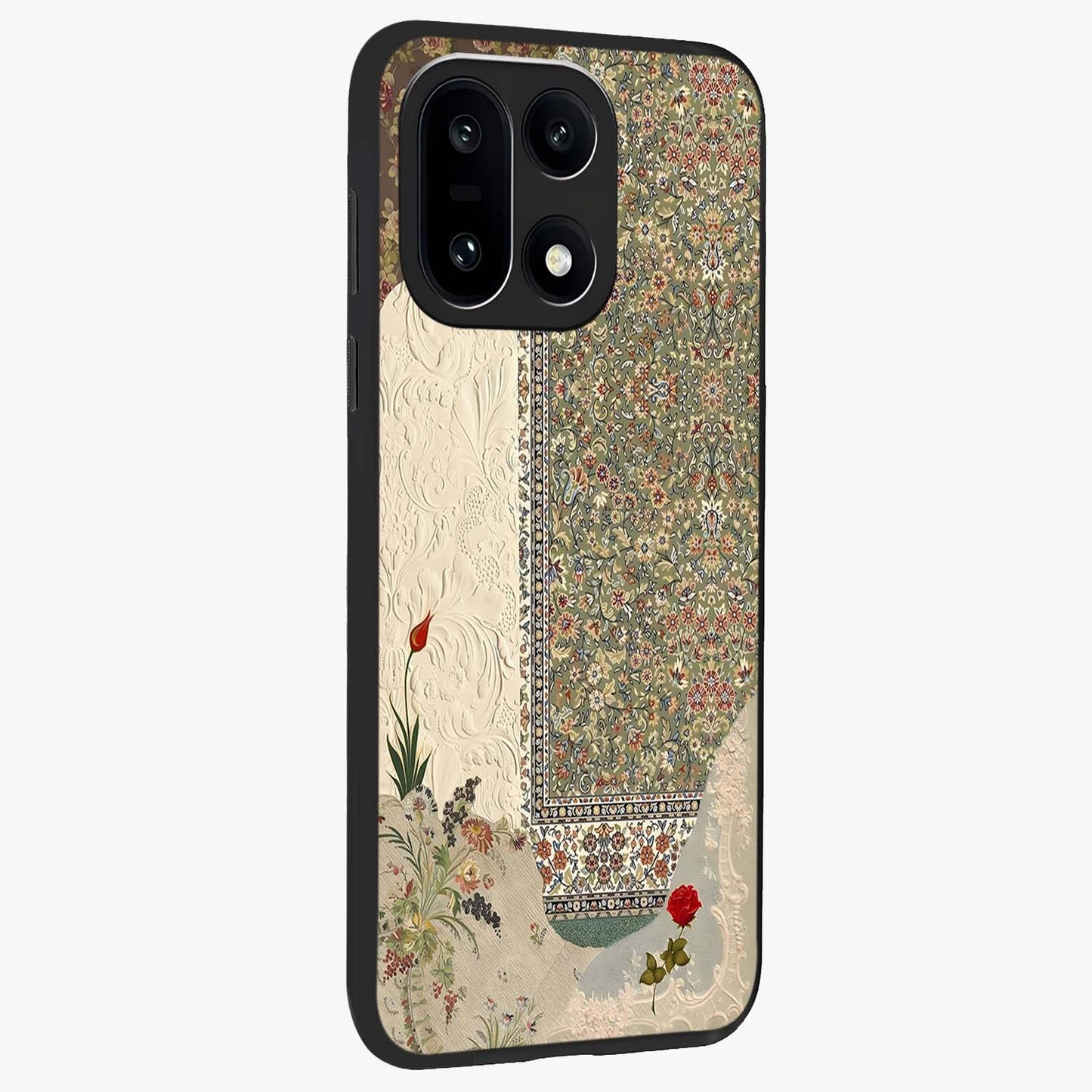 Heritage Textile Layers Glass Case for 1+15 displayed upright for detailed heritage visibility and premium finish.