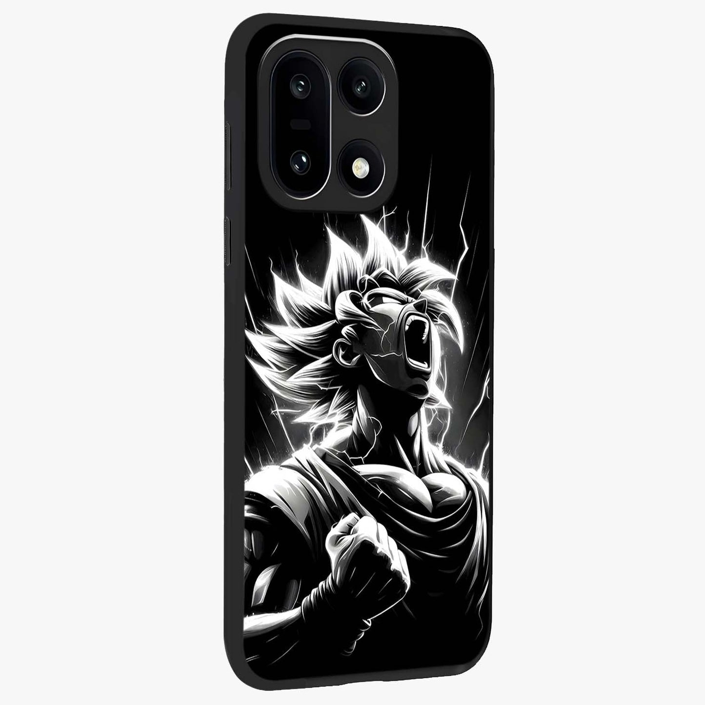 Limitless Power Unleashed Glass Case for 1+15 side perspective highlighting strong textures and sleek premium build