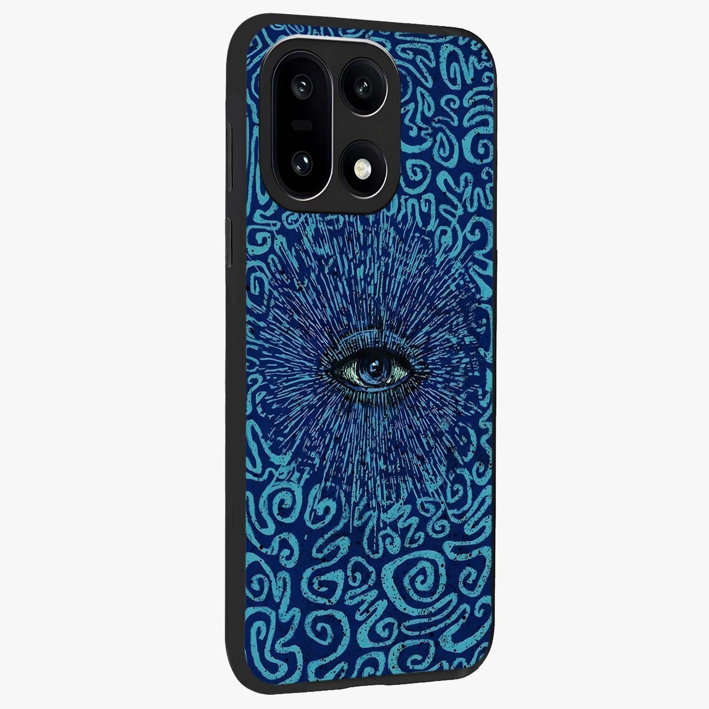 Mystic Inner Eye Glass Case for 1+15 side perspective highlighting bold detailing and smooth edges