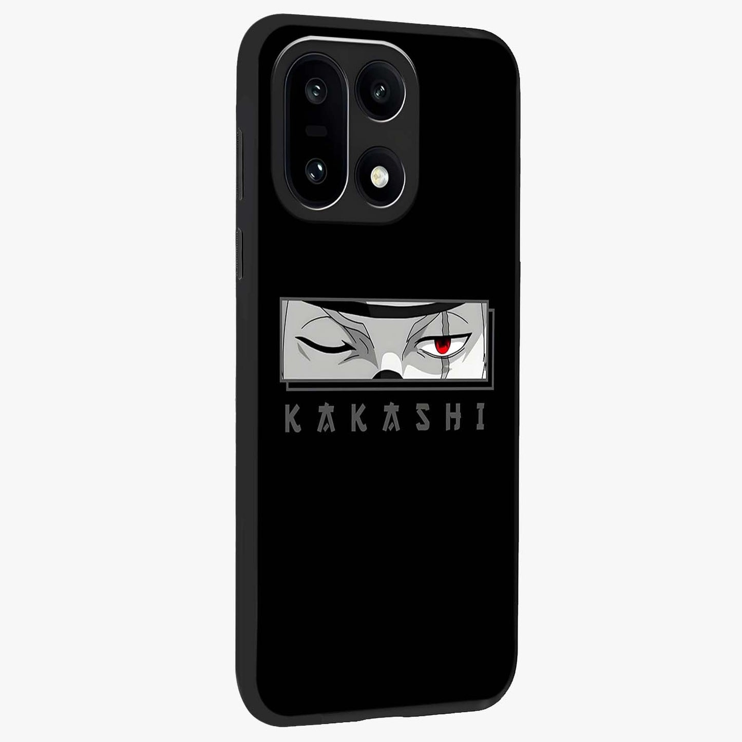 Scarlet Ninja Gaze Glass Case for 1+15 side perspective highlighting intense textures and premium edges