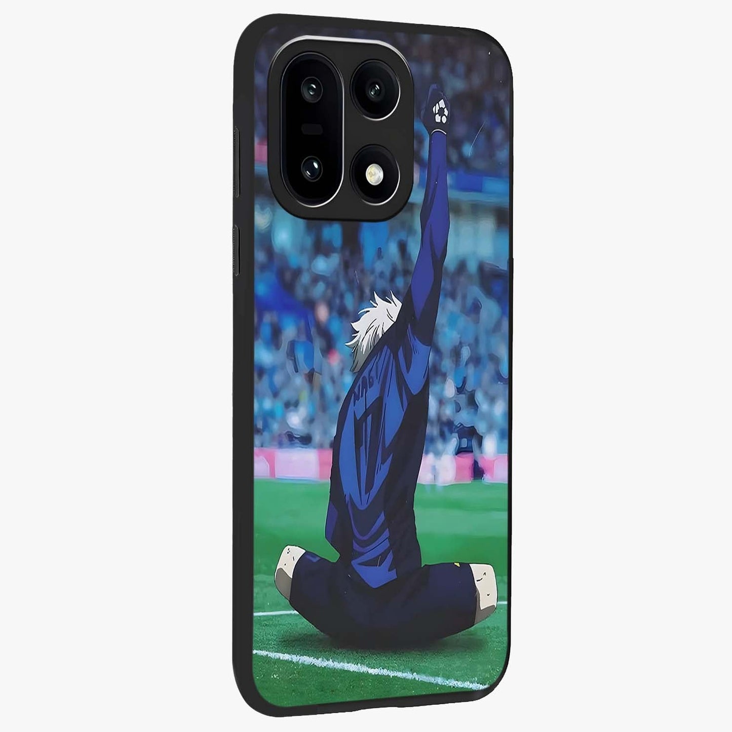 Victory Silence Anthem Glass Case for 1+15 side perspective highlighting clean textures and sleek premium build
