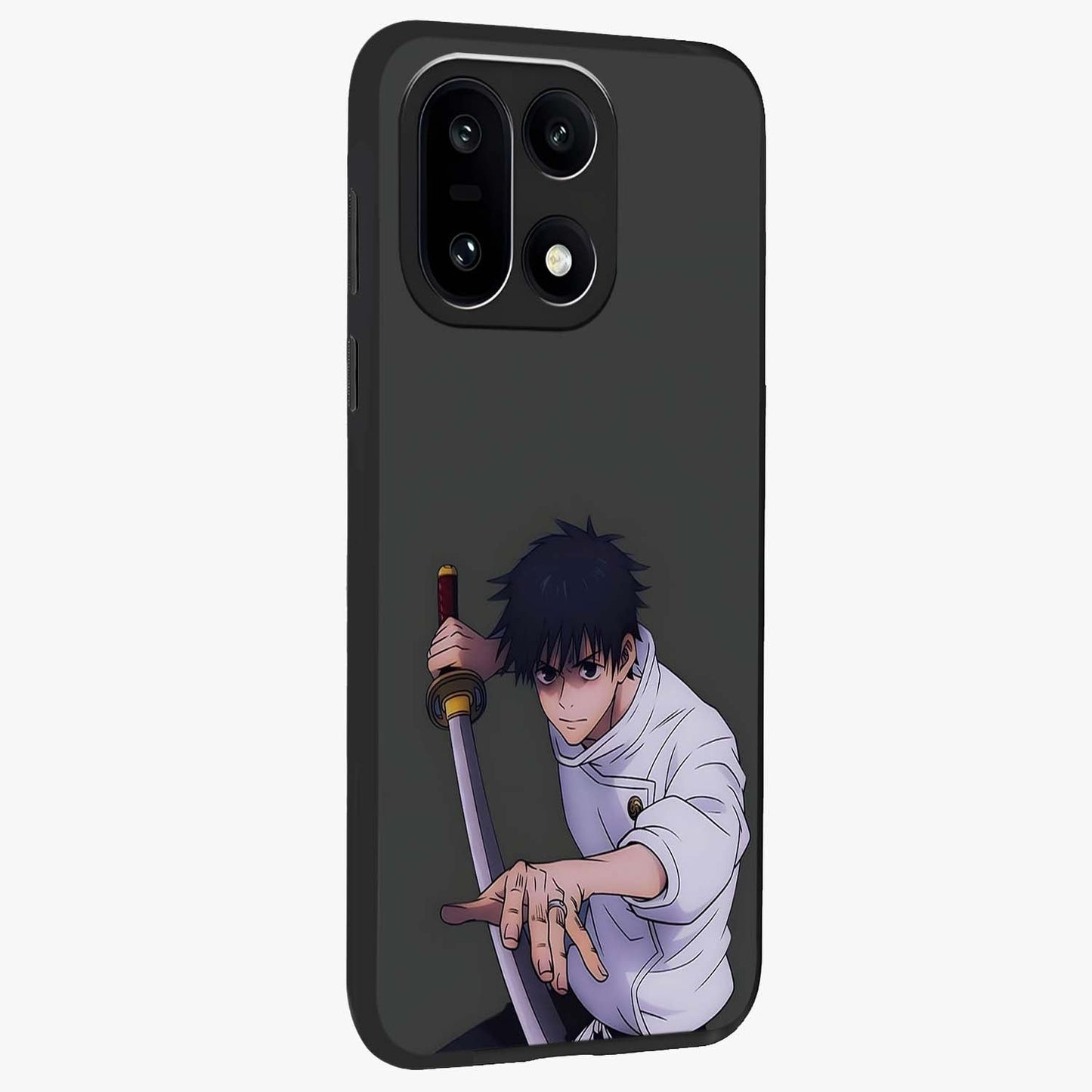Void Silence Aesthetic Glass Case for 1+15 side perspective highlighting smooth textures and sleek premium build