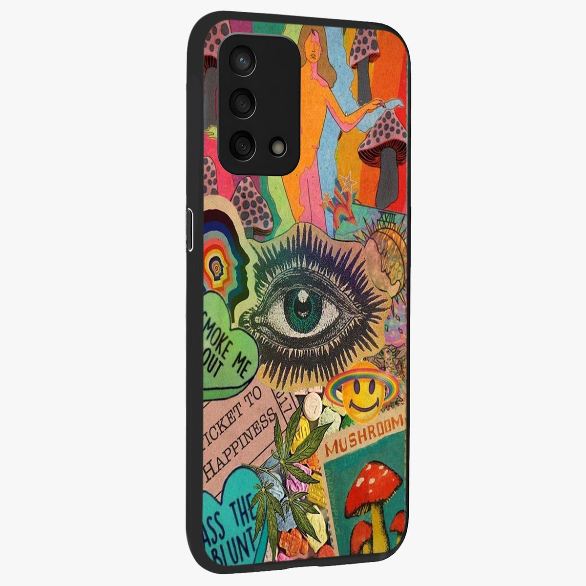Mystic Eye Wonderland Glass Case upright view showcasing symbolic eye artwork with mysterious fantasy theme.