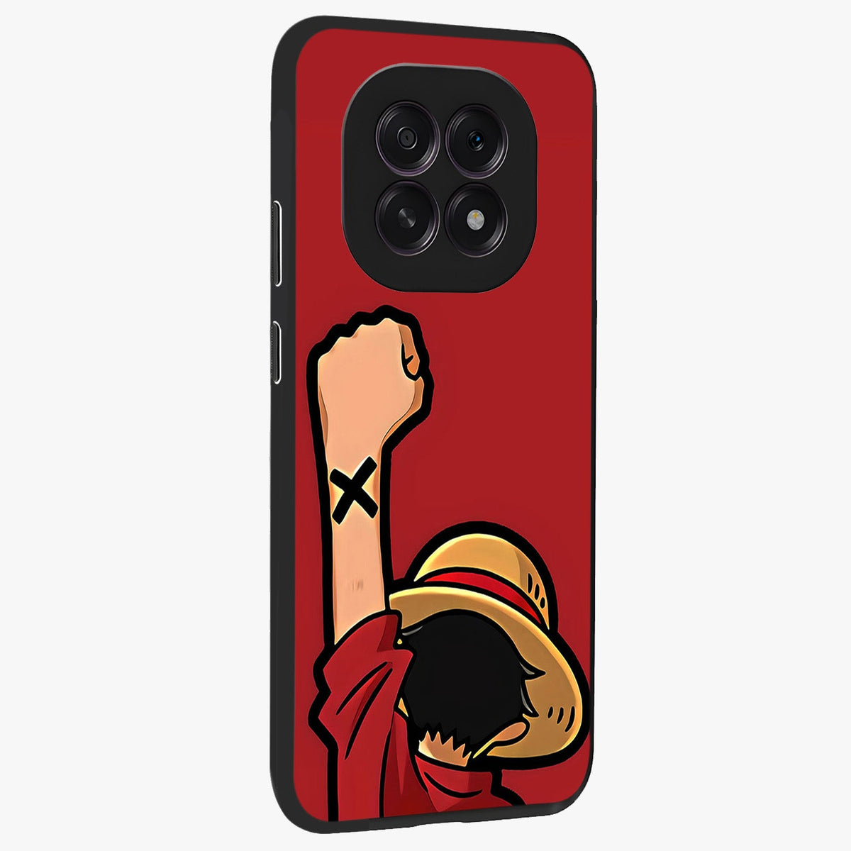 Luffy X Spirit Glass Case upright view showcasing striking anime artwork with adventurous character theme.